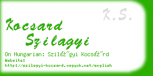 kocsard szilagyi business card